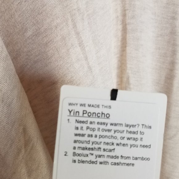 Lululemon Yin Poncho Heathered Cherry Tint Dune - Picture 5 of 8
